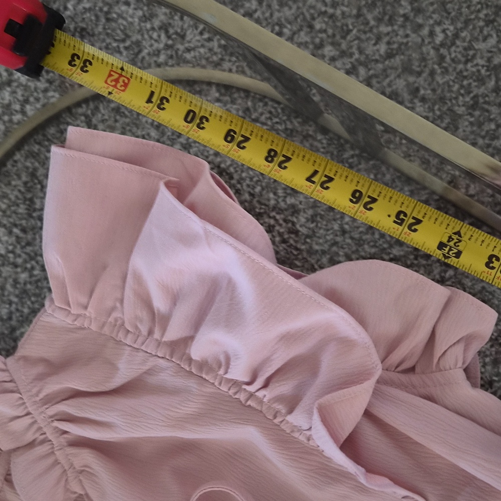 Amazon Pink Ruffle Sleeve Dress - Picture 7 of 7